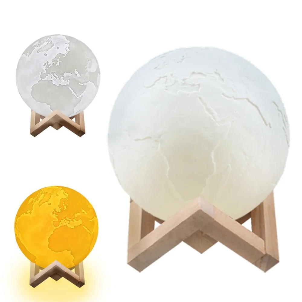 

Led USB Charging Ball 3D Earth Lamp Night Light Luminous Table Desk Lamp with Magnetic Stent Gift for Lovers Atmosphere lighting