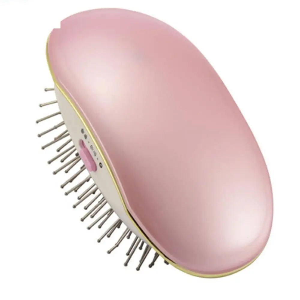 Расческа для волос щетка выпрямитель для волос с расчёской массаж прямой Стайлинг для волос отрицательный расческа-ионизатор антистатический портативный инструмент - Цвет: pink