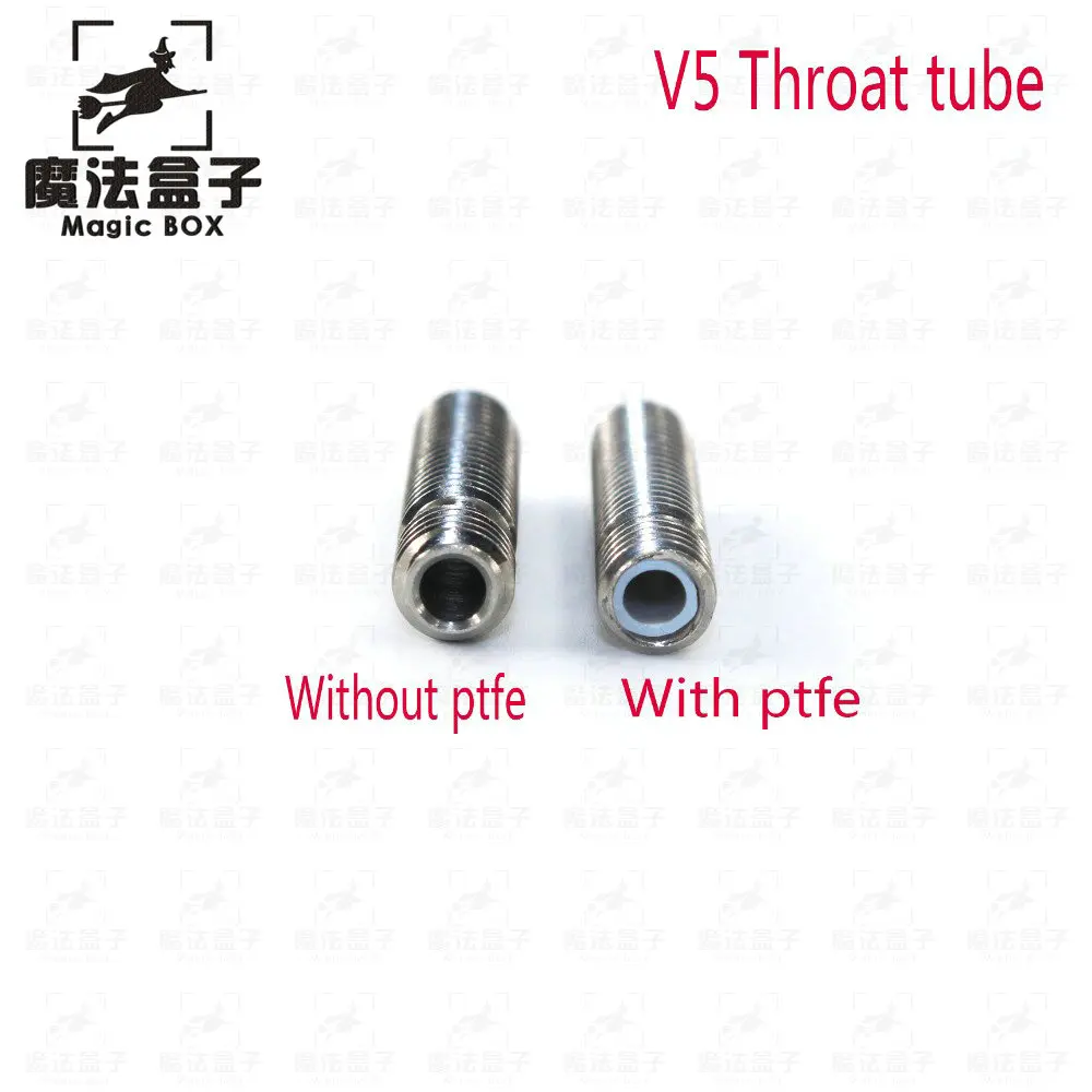 Детали 3D-принтера V5 HeatBreak Hotend Горловина для 1,75/3,0 мм нити цельнометаллические/с PTFE нержавеющая сталь Подающая трубка