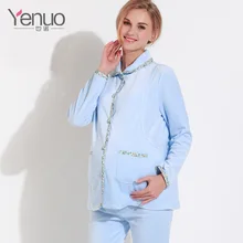 yn autumn and winter thickening velvet serve postpartum nurse lactation go out coral down pregnant woman