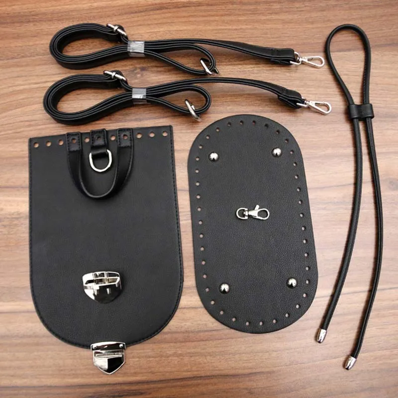 

2 Sets 5pcs/set PU Parts for DIY Weave Bag Handbag Accessories Sewing