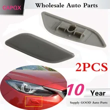 Колпачок QX, передний бампер, головной светильник, налобный светильник, Омыватель лампы, насадка, крышка для MAZDA 3 Axela 2013 BKC6-51-8G1