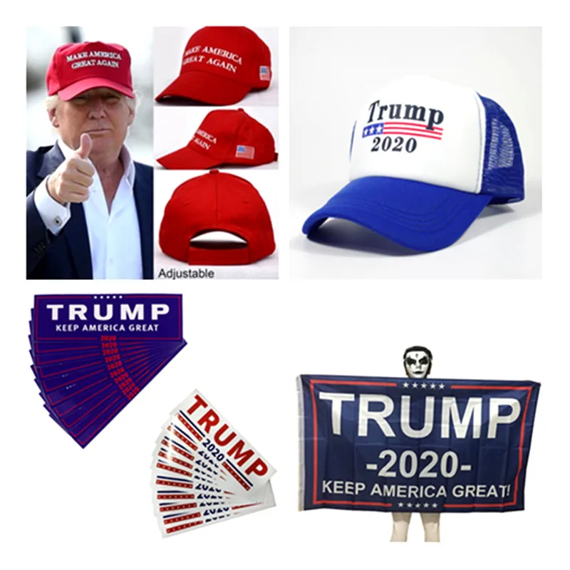 

2020 Donald Trump for President Re-Election Keep America Great Again USA Flag New Cap Embroidery Baseball Hat Car Bumper Sticker