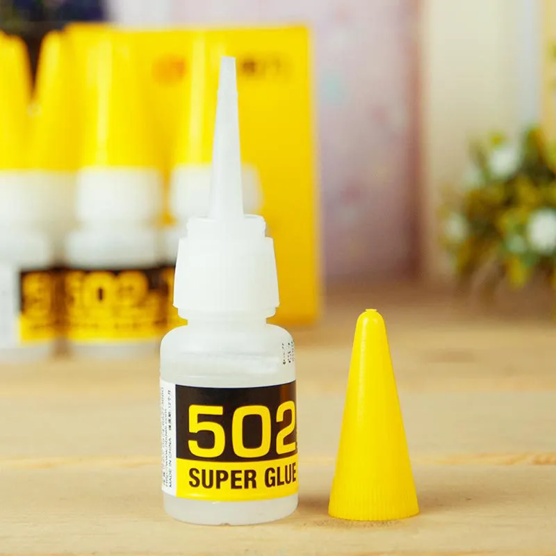 

1pc Deli 8g 502 Super Glue Instant Quick-drying Cyanoacrylate Adhesive Strong Bond Leather Rubber Glass Metal Home Office Supply