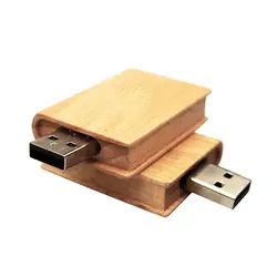 Пользовательский логотип клен книга из дерева стиль USB флэш-накопитель 4 ГБ 8 ГБ 16 ГБ 32 ГБ 64 ГБ Флешка USB 2,0 флэш-диск (более 10 шт бесплатный