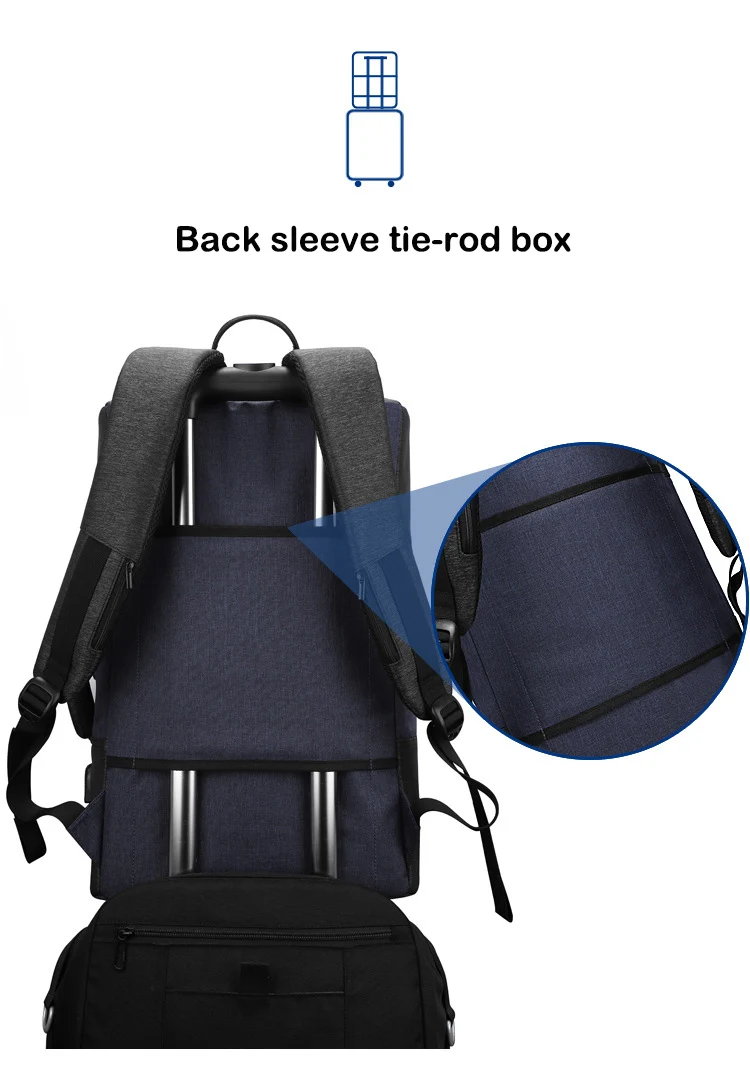 BAIBU 2019 мужской рюкзак Новый Противоугонный многоцелевой водостойкий 17 дюймов USB ноутбук рюкзак дорожная сумка в мужской багажный рюкзак