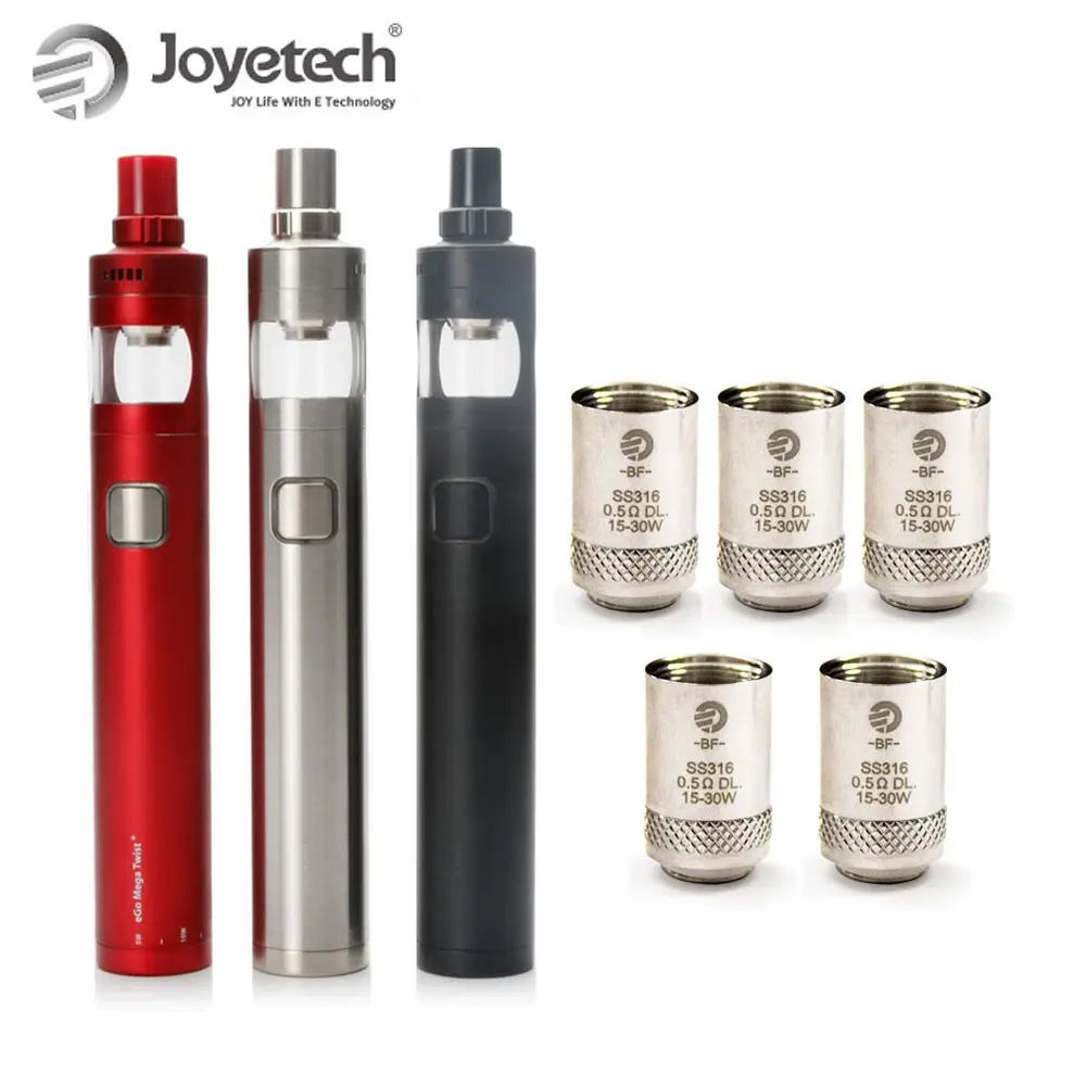 

Original Joyetech eGo Mega Twist+ Kit 4ml built in 2300mah battery with BF SS316 Coil head 0.5ohm/0.6ohm/1.0ohm VW/BYPASS Mode
