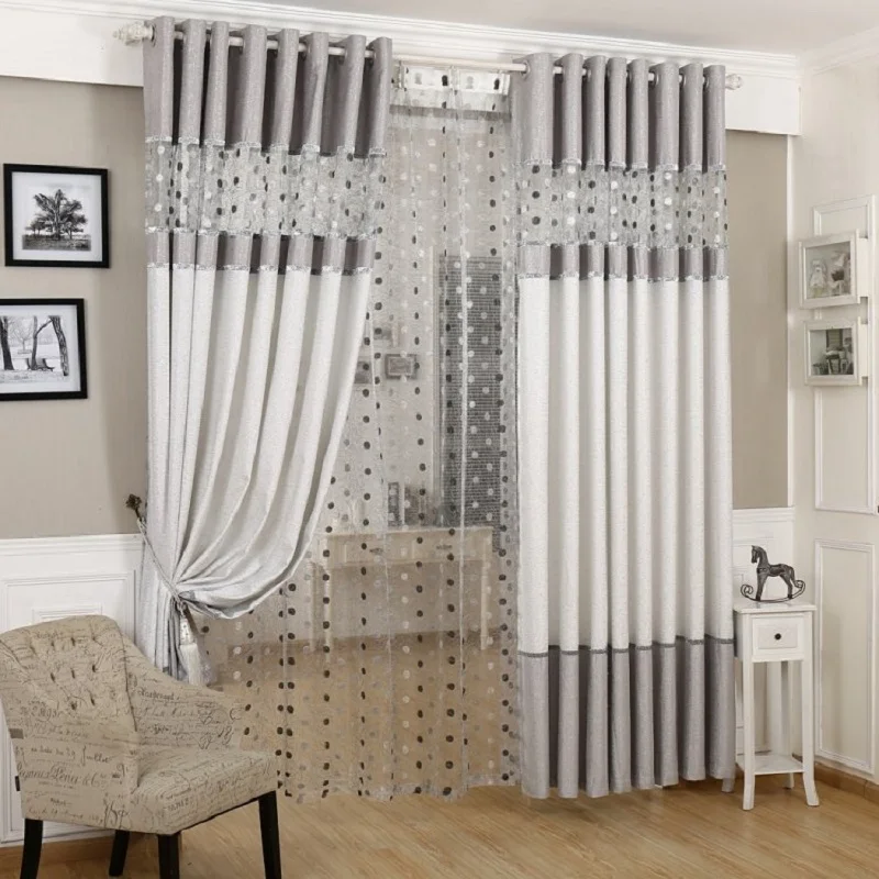 

living room curtain bedroom curtains simple modern curtain continental thick chenille curtains finished product fabric