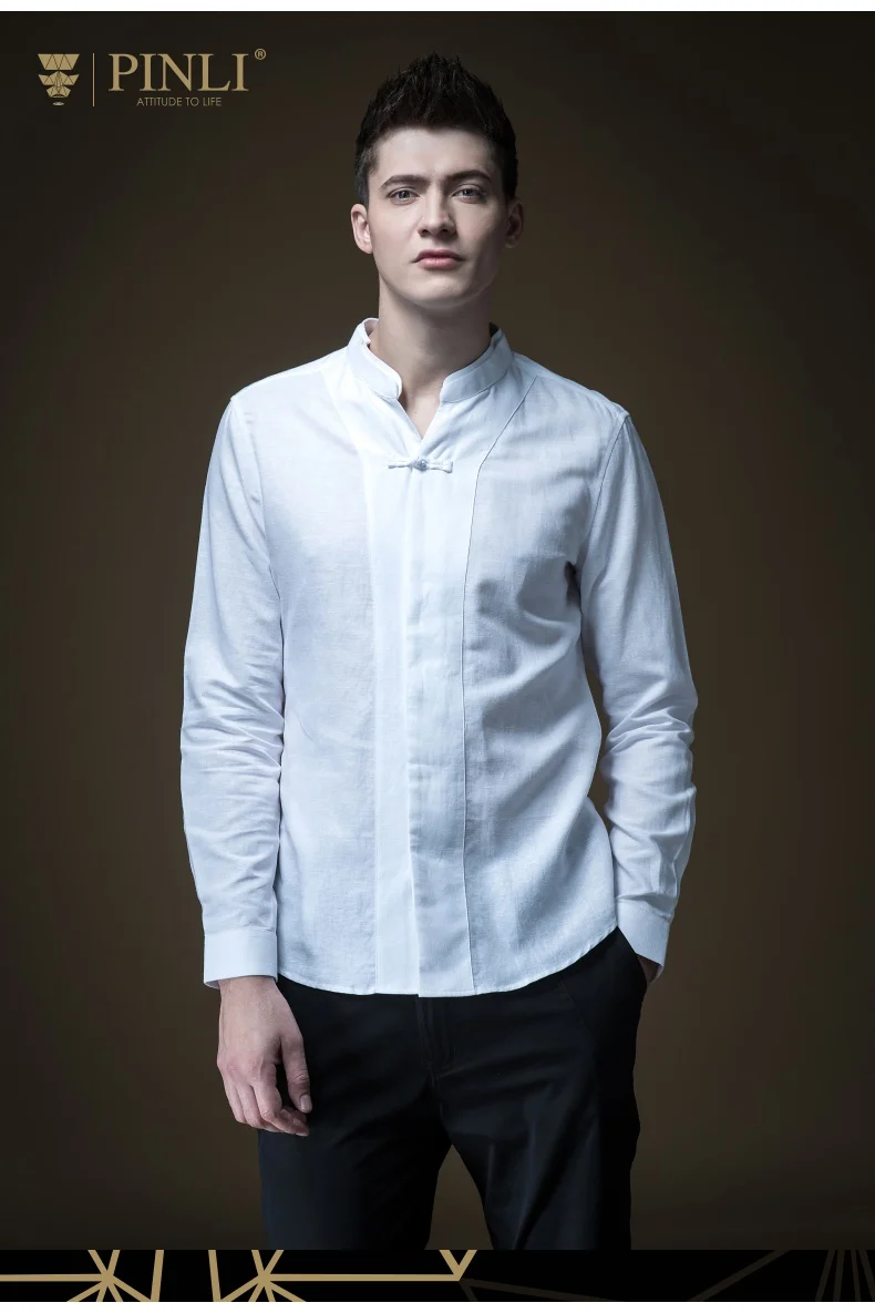 Camiseta Masculina, новая весенняя популярная мужская рубашка с длинными рукавами в китайском стиле, B191213029