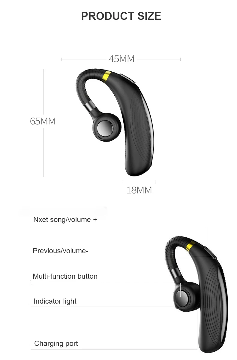 TEBAURRY K06 Bluetooth наушники беспроводные наушники 300 мАч длинная резервная гарнитура с микрофоном HD музыкальные наушники Bluetooth