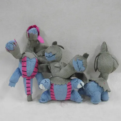 

NEW SET OF 3 pcs BANPRESTO ~Deino Zweilous Hydreigon~5" ~ PLUSH Keychain OLLS