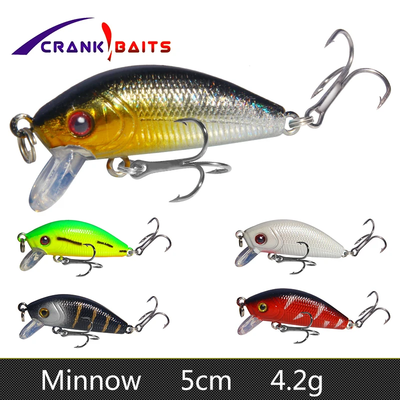 

CRANK BAITS black minnow fishing bait hard lures minnow 3.7g/5cm isca artificial jig metal sea ship for fishing 2* strong hooks