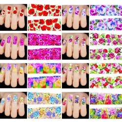 Новый Шарм 50 шт. смешанных цветов ногтей Книги по искусству наклейки переноса воды наклейки DIY