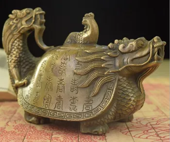 

SUIRONG---403+++The copper pot of feng shui ornaments crafts brass dragon turtle