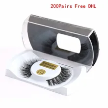 200 пар натуральный мех норки черный натуральный толстый Поддельные ресницы женский макияж ресниц расширение