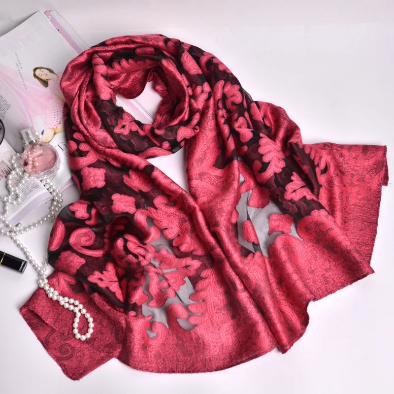 Лидер продаж; Новинка хиджаб зима шарф Для женщин кружева пряжи градиент Tie-Dyed цветок и шарфы пляжные полотенца бандана Sftd03 - Цвет: 2