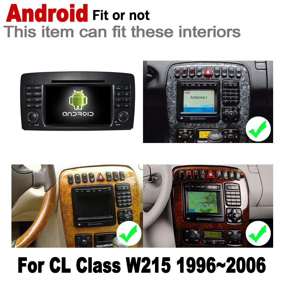 Excellent IPS Android 2 DIN Car DVD GPS For Mercedes Benz CL Class W215 1996~2006 NTG Navigation multimedia player Stereo radio WiFi 1 Excellent IPS Android 2 DIN Car DVD GPS For Mercedes Benz CL Class W215 1996~2006 NTG Navigation multimedia player Stereo radio WiFi 1