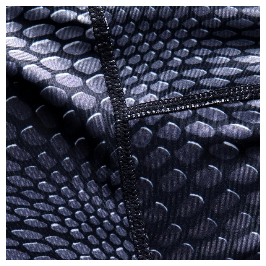 Pro Running Tights Men Compression Pants Dry Fit Snakeskin Printed Breathable Fitenss Gym Workout Sports Wear for Gym Leggings