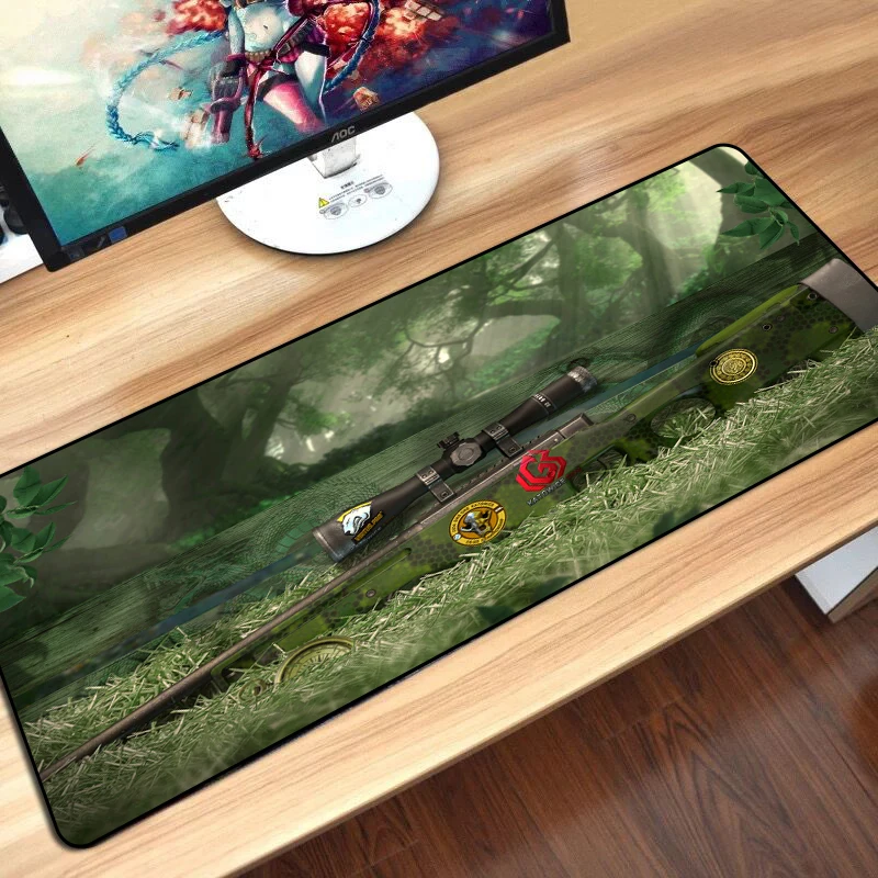 Игровой коврик для мыши CS GO большого размера CSGO Gun MacBook ПК компьютера Dota2 Player