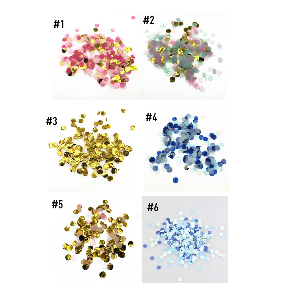 5 мешков 1 см бумага конфетти смешанный цвет для свадьбы День рождения украшение круглая ткань для прозрачных воздушные шарики для украшения