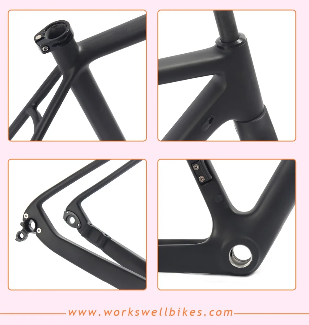 Clearance Gravel frame thru axle brake cyclocross bike internal cable route di2 carbon cyclocross disc frame free Ship 4