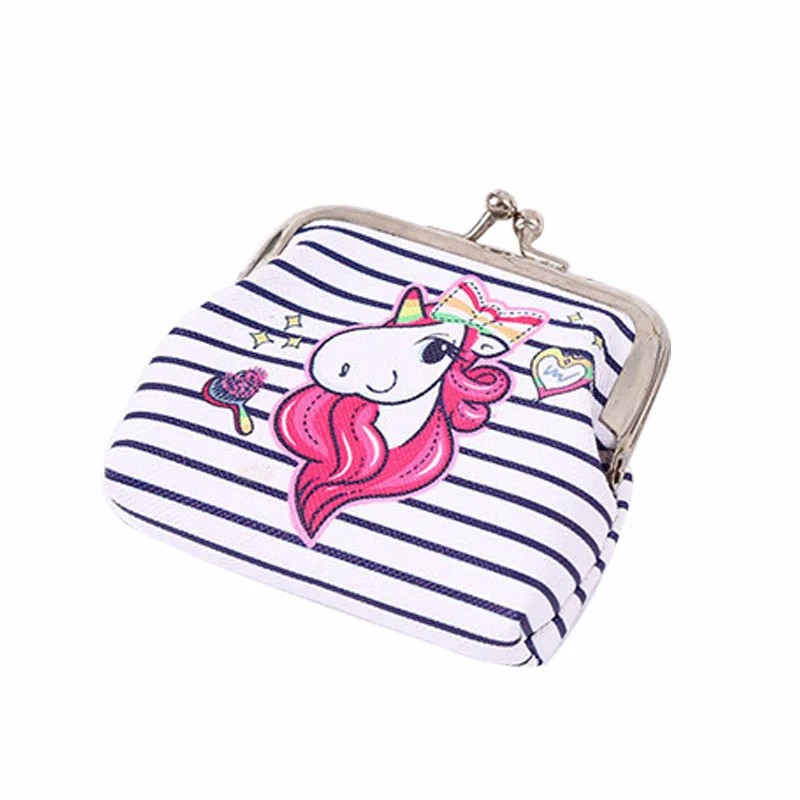 Women Coin Purse Cartoon Unicorn Small Wallets Leather Hasp Money Bag Lady Cute Unicorn Purse Drop Shipping