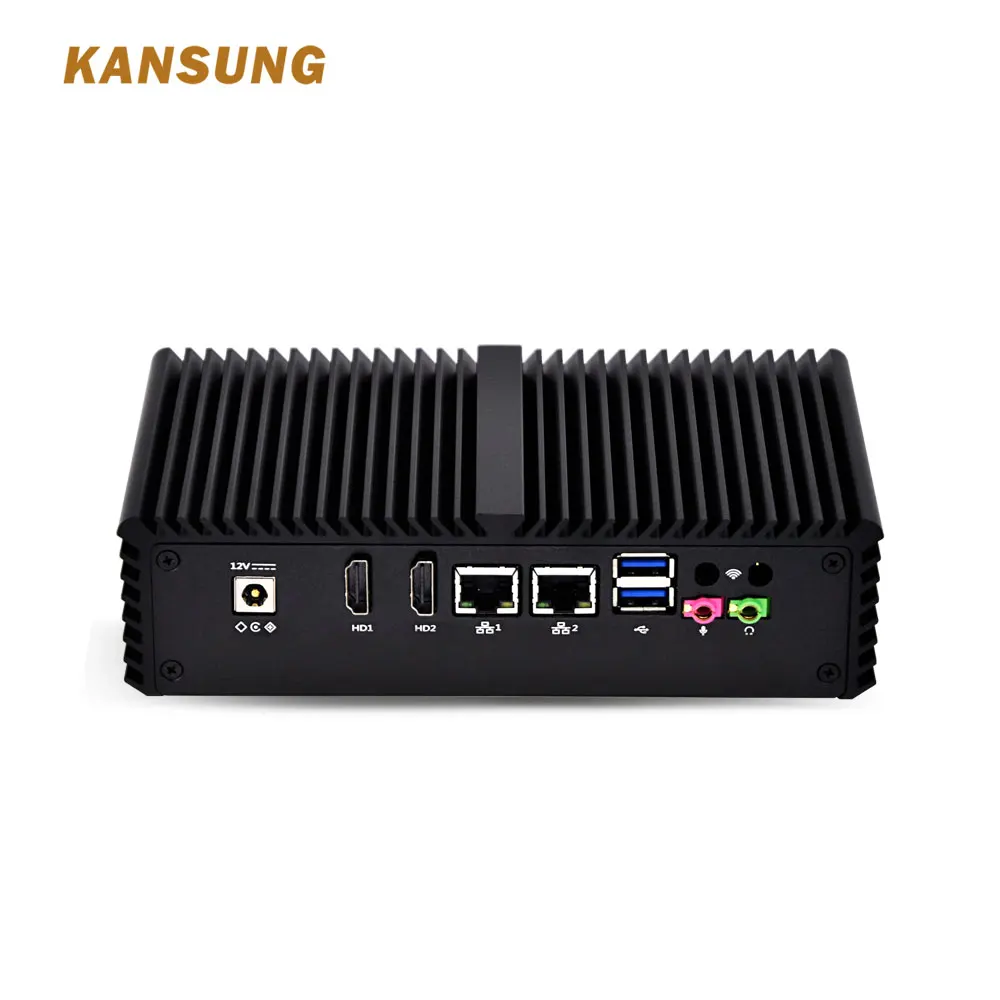 KANSUNG Core i3 4005U Intel Haswell дешевый безвентиляторный мини ПК 2 Lan HD 6 USB промышленный