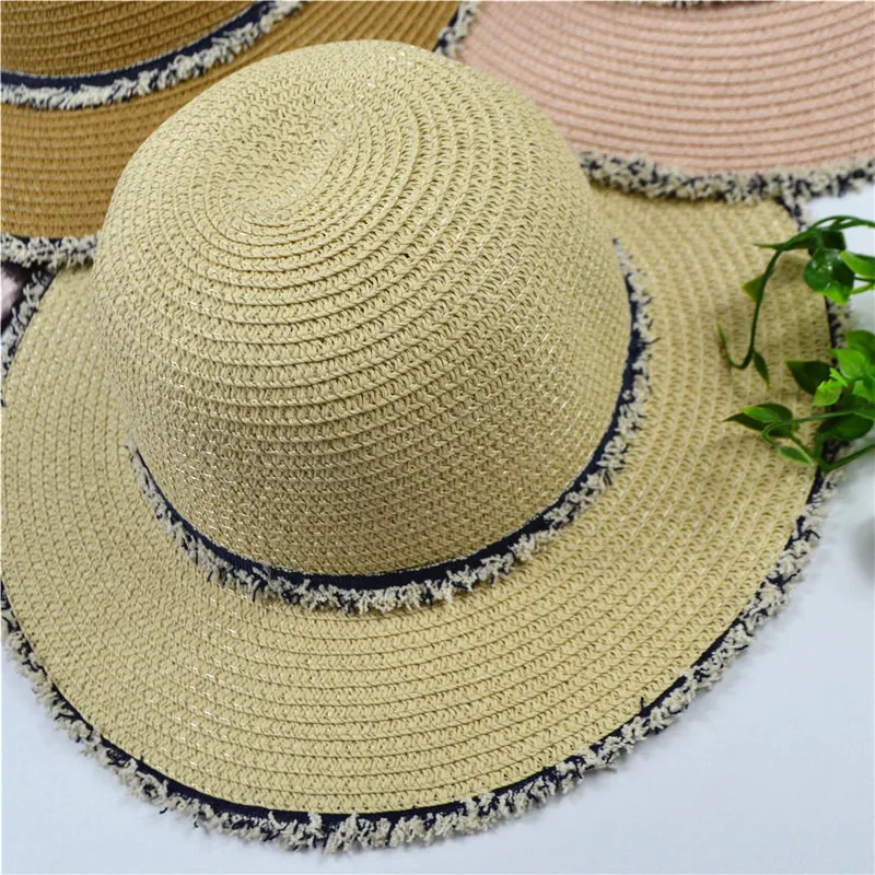 

Lovely Beach Hat 2019 Summer Women Sunscreen Beautiful Straw Hats Sweet Ladies Sun Shade Caps Fashion Floppy Protection Cap H054