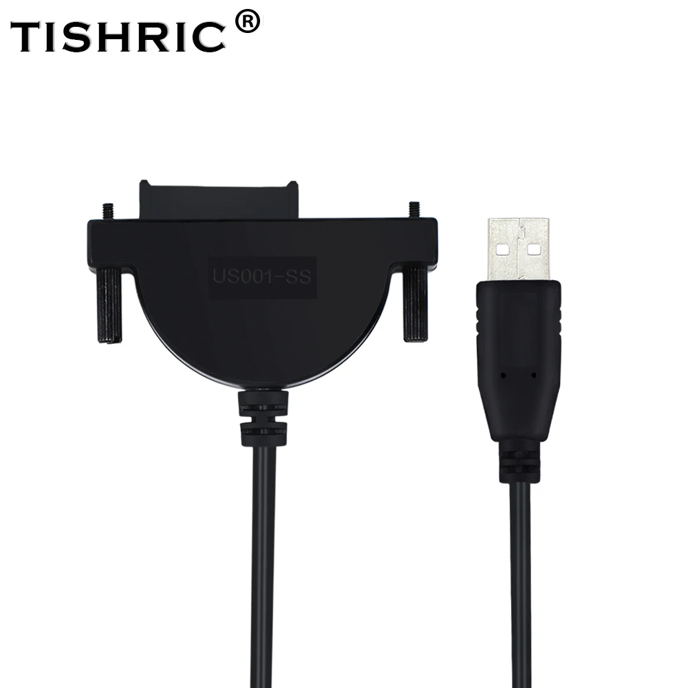 

TISHRIC USB 2.0 to Mini Sata II 7+6 13Pin Adapter Converter Optical Drive Cable for Laptop CD/DVD ROM HDD Caddy