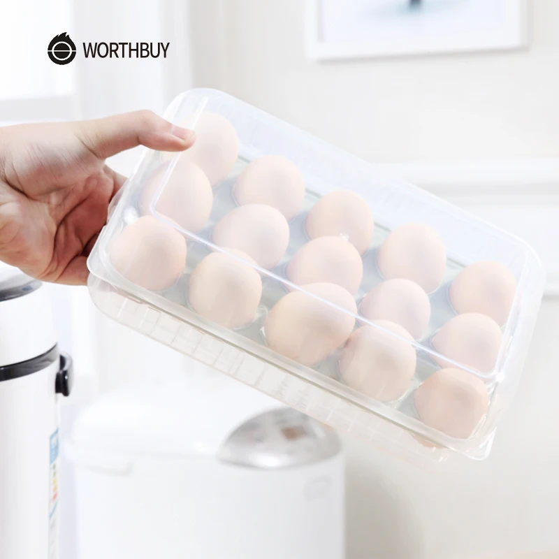 WORTHBUY 10/15 сетка контейнер для хранения яиц BPA БЕСПЛАТНО пластиковый ящик с