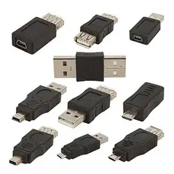 10 шт. OTG 5 Pin F/M мини адаптер переходник USB для мужчин и женщин Micro-USB