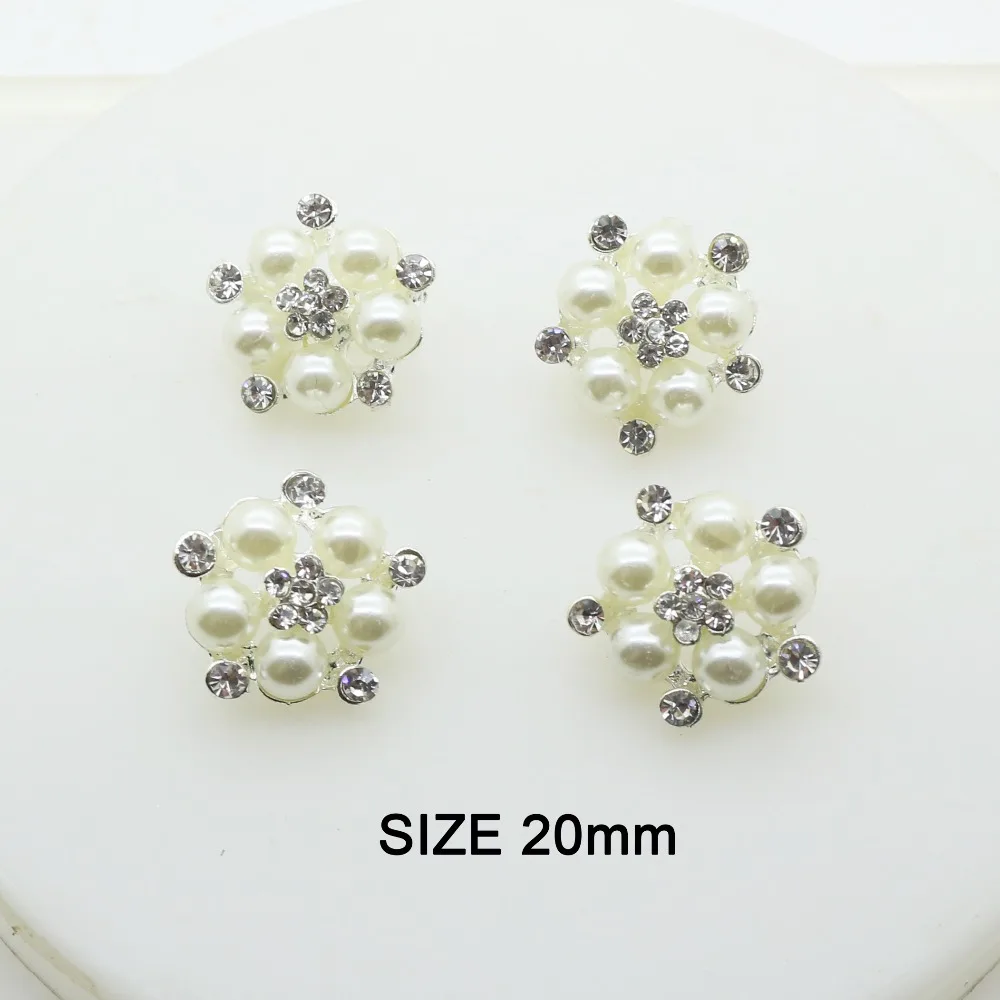 

YWXINXI wholesale 10 pieces / batch 20 mm Rhinestone Diy Jewelry Handmade New Fashion Shiny Convex Jewelry Button