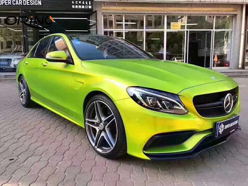 Pearl Metallic Lemon Green Vinyl Film Wrap-5