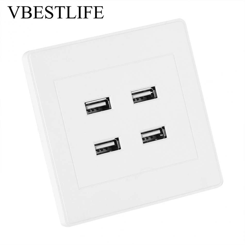 4 Usb Ports Socket Dc 5v Home Office Electric Wall Mounted Socket Power Charging Outlet 110 250v Outlet Power Socket Outlet Poweroutlet Socket Aliexpress