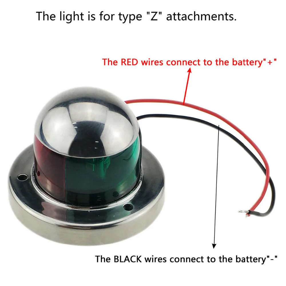 12 В водостойкий бант навигационный индикатор точечный свет морская лодка яхта свет нержавеющая сталь новейшая светодиодный лампа красный