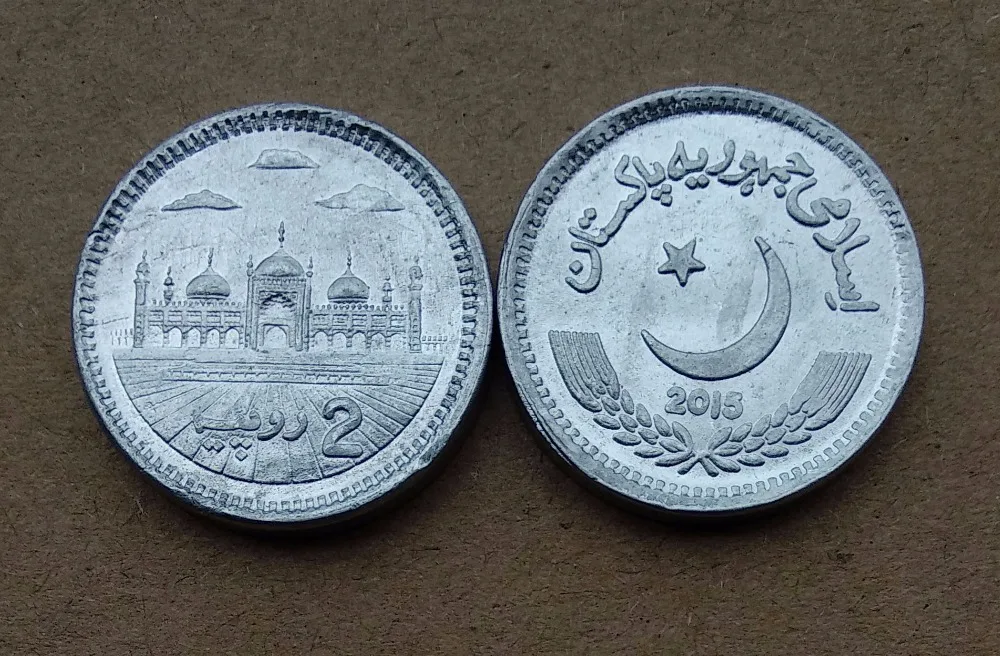 

22mm Badshahi Mosque ,100% Real Genuine Comemorative Coin,Original Collection Two Rupees Coin Of Pakistan Crescent and Star