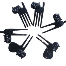 High Quality Plastic Cute Animal Design Fruit Forks Party Food Picks Salad Dessert Fruit Kitchen Gadget