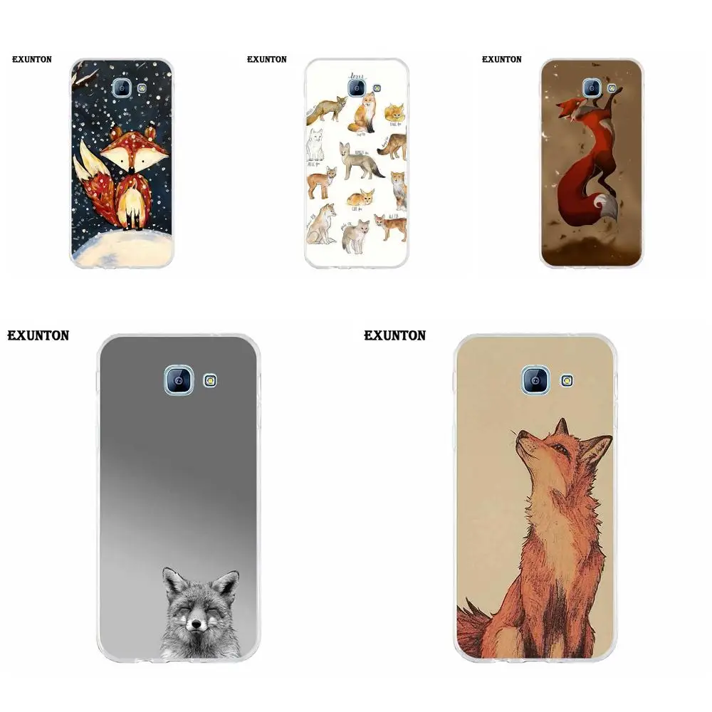 Мягкий чехол для Galaxy Alpha Core Prime Note 2 3 4 5 S3 S4 S5 S6 S7 S8 mini edge Plus Like Cute Animals Foxes Red