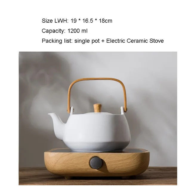 220V Japanese Electronic Tea Stove Heater + Teapot Set Warmer Electric