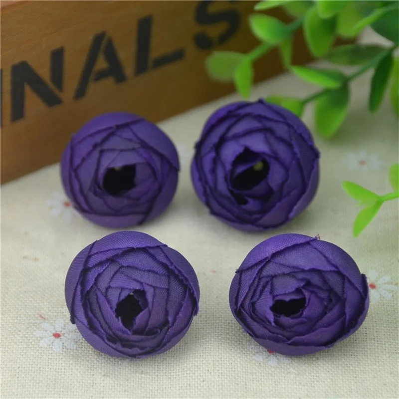 10pcs2.5cm маленькая шелковая Роза Бутон искусственная Цветочная головка для свадьбы