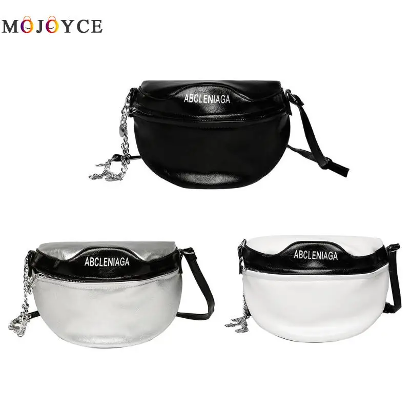 أزياء المرأة بو الجلود سلسلة الخصر حزمة حبال الكتف Crossbody السيدات حزمة مراوح مراهق حقيبة بحزام