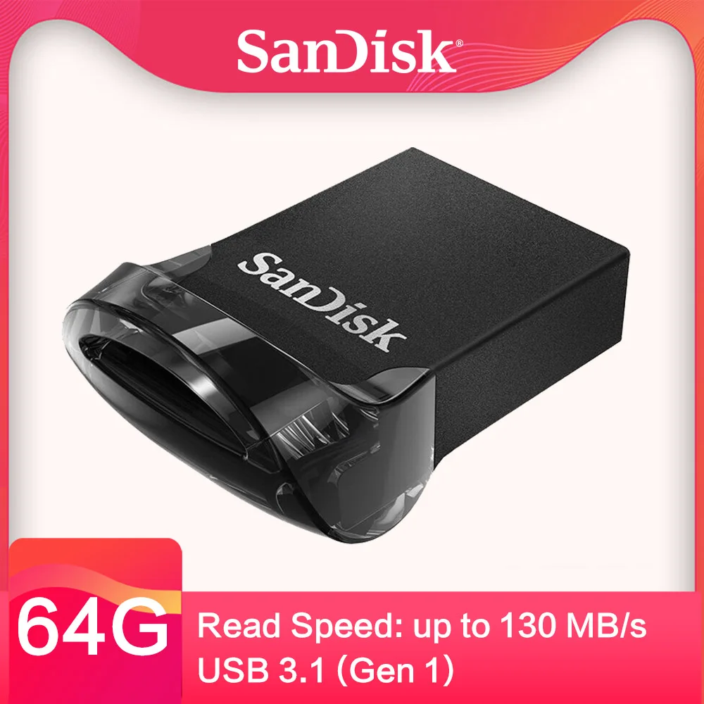 SANDISK ULTRA FIT USB 3,1 флэш-накопитель 16 ГБ 32 ГБ 64 Гб 128 ГБ 256 ГБ до 130 МБ/с./с чтение