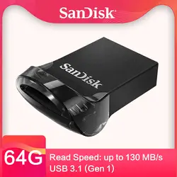SANDISK ULTRA FIT USB 3,1 флеш-накопитель 16 ГБ 32 ГБ 64 Гб 128 ГБ 256 ГБ до 130 МБ/с./с