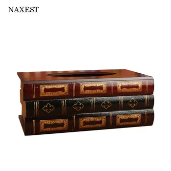 

Antique Storage Rack Tissue Box Fabric Napkin High-grade Tissue Box Family Car with Rectangular Container Bracket Storage Box