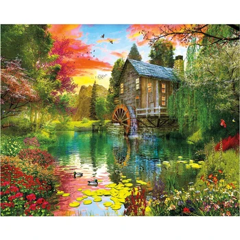 

5D DIY square round Diamond Painting Forest hut Cross Stitch Diamond Embroidery Pattern Rhinestone Home Decor J0452