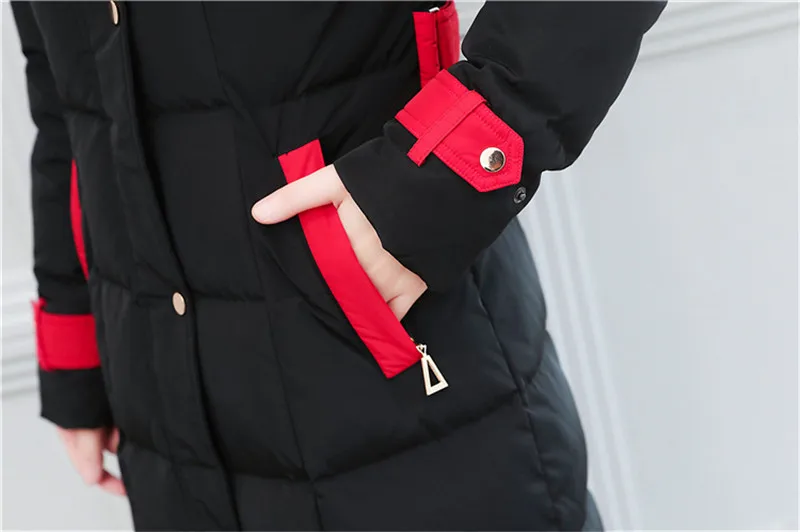 Flash Deal New Winter down jacket women Lengthen parka Fox big fur collar Hooded coat female Plus size Thicken high quality down coats 2199 23