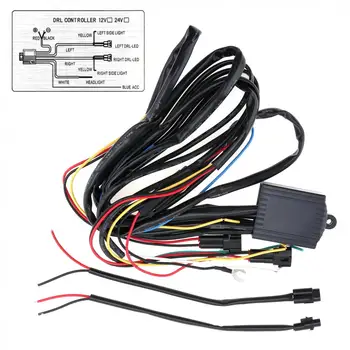 

12V Multi-function Dimming Delay Steering Blasting Controller LED Daylight Control Line Group for Car