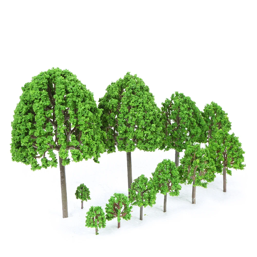 30PCS Ho Scale Plastic Miniature Model Trees For Building Trains Railroad Layout Scenery Landscape Accessories toys wooden ship model kits