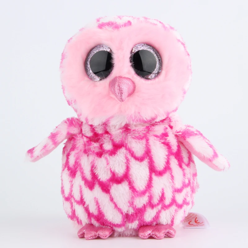 Ty Beanie Boos Pink Owl Plush Toy Doll Stuffed Animals & Plush-in