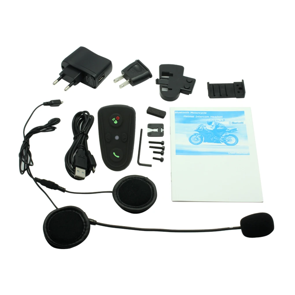 

Universal 2 Way Motorbike Motorcycle Helmet Talk Intercom Headset Bt 100m Rider Interphone Bluetooth Headphones